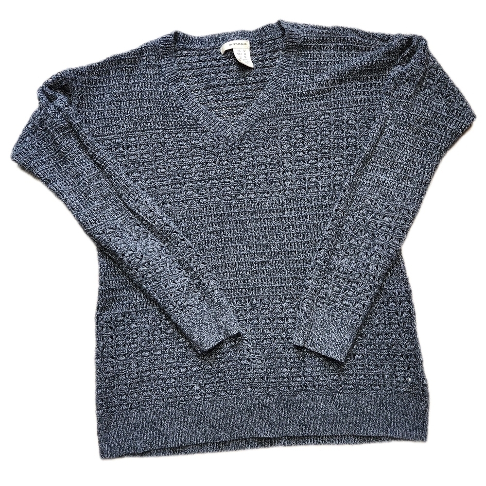 DKNY Gray Knit Sweater Size M